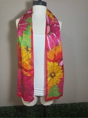 Vibrant Floral Long Scarf